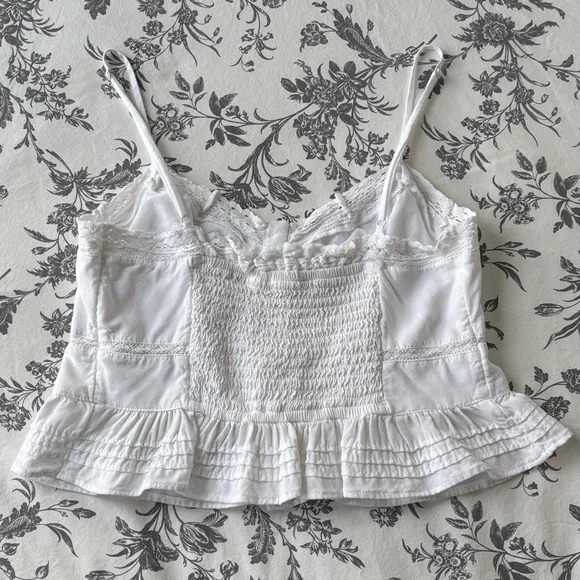 American Eagle Cropped Peasant Tank Top - Picture 2 of 5